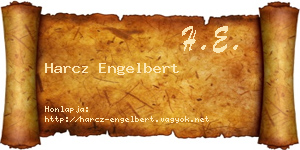 Harcz Engelbert névjegykártya